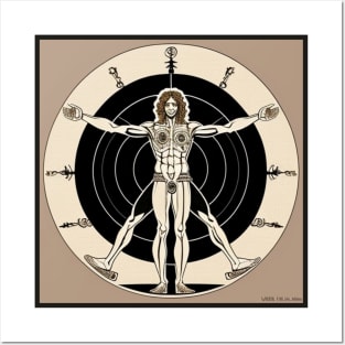 Vitruvian Man Rock n Roll Vinyl Record Vol. 2 Posters and Art